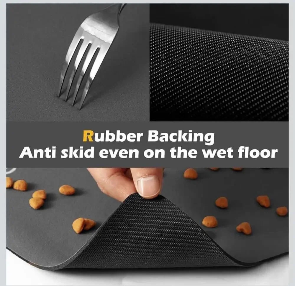 Pet Feeding Mat-Absorbent Dog Mat for and Water Bowl-Accessories Pet Supplies-B